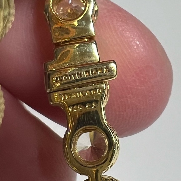 Judith Ripka 14K Gold Clad Sterling Silver 925 & Diamonique CZ Tennis Bracelet - Picture 11 of 11